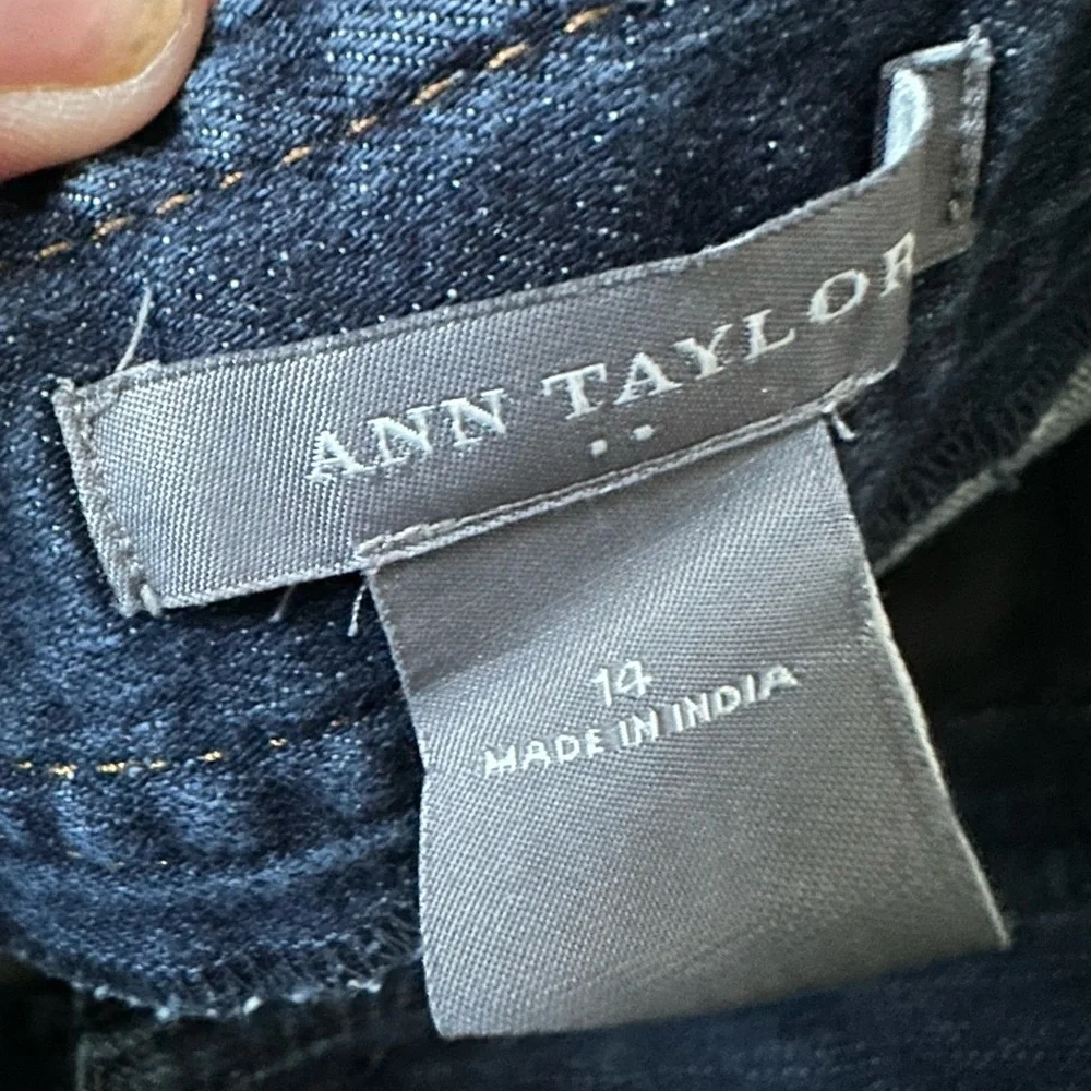 Y2K Ann Taylor Denim Button-Front Skirt Stretch